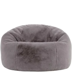 icon - Kingston Zitzak Fauteuil - Fluffy Pluche Imitatiebont - Grijs Hot