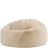 icon - Kingston Zitzak Fauteuil - Fluffy Pluche Imitatiebont - Crème Sale