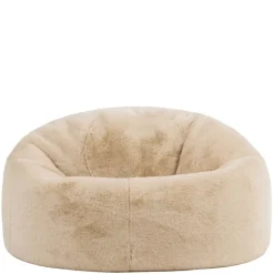 icon - Kingston Zitzak Fauteuil - Fluffy Pluche Imitatiebont - Crème Sale