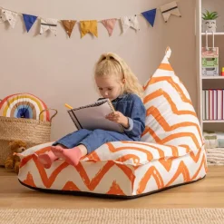 icon - Lounge Kinderzitzak Stoel - Binnen - Buiten - Oranje Discount