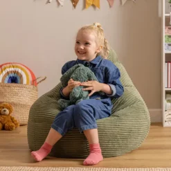 icon Kinderzitzakken Dalton - Corduroy Zitzak - Saliegroen Hot