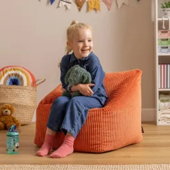 icon Kinderzitzakken Morgan - Corduroy Zitzak met Vulling - Oranje