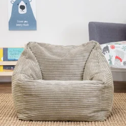 icon Kinderzitzakken Morgan - Corduroy Zitzak met Vulling - Beige Hot