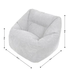 icon Zitzack Natalia - Fluwelen Zitzakfauteuil - Houtskool New