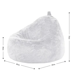 icon Zitzak Cocoon - Zitzak van Imitatiebont - Poolwolf Sale