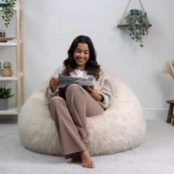 icon Zitzak Cocoon - Zitzak van Imitatiebont - Wit Best