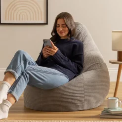 icon Zitzak Dalton - Corduroy Zitzak Volwassenen - Grijs Best