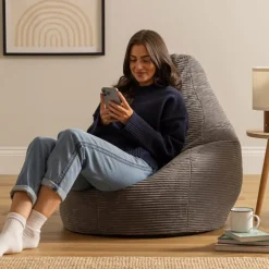 icon Zitzak Dalton - Corduroy Zitzak Volwassenen - Houtskool Online