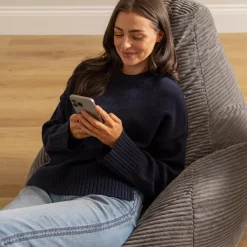 icon Zitzak Dalton - Corduroy Zitzak Volwassenen - Houtskool Online