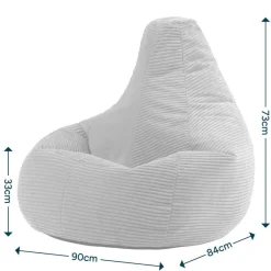 icon Zitzak Dalton - Corduroy Zitzak Volwassenen - Houtskool Online