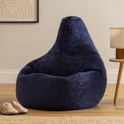 icon Zitzak Dalton - Corduroy Zitzak Volwassenen - Marineblauw Discount