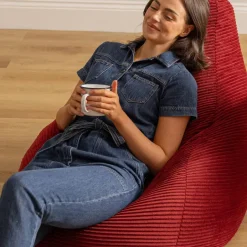 icon Zitzak Dalton - Corduroy Zitzak Volwassenen - Bordeaux Hot