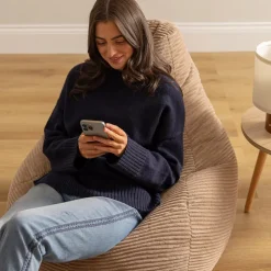 icon Zitzak Dalton - Corduroy Zitzak Volwassenen - Mokka Clearance