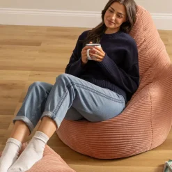 icon Zitzak en Poef Dalton - Corduroy Zitzak - Oud roze Discount