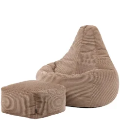 icon Zitzak en Poef Dalton - Corduroy Zitzak - Mokka Hot