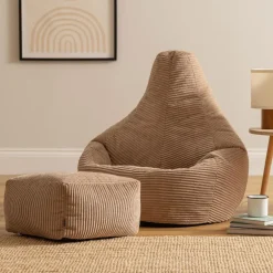 icon Zitzak en Poef Dalton - Corduroy Zitzak - Mokka Hot