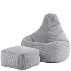 icon Zitzak en Poef Dalton - Corduroy Zitzak - Grijs Clearance
