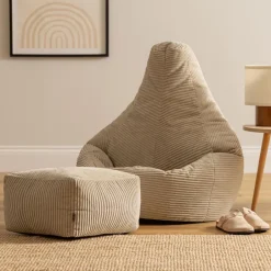 icon Zitzak en Poef Dalton - Corduroy Zitzak - Beige New