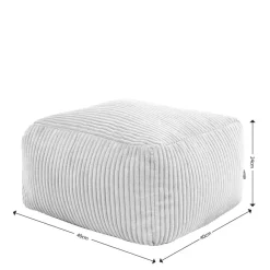 icon Zitzak en Poef Natalia - Corduroy Zitzak - Houtskool Sale
