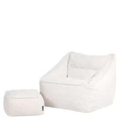icon Zitzak en Poef Natalia - Fleece Zitzak Fauteuil - Crème Hot