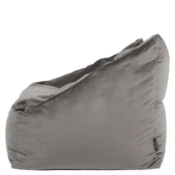 icon Zitzak en Poef Natalia - Fluwelen Zitzak - Houtskool Hot