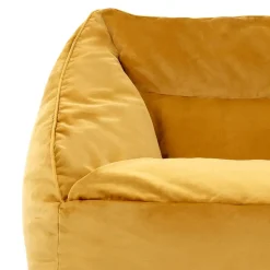 icon Zitzak en Poef Natalia - Fluwelen Zitzak - Geel Discount