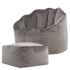 icon Zitzak en Poef Sirena - Zitzak Velvet - Houtskool