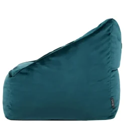icon Zitzak en XL Poef Natalia - Fluwelen Zitzak - Blauwgroen Best