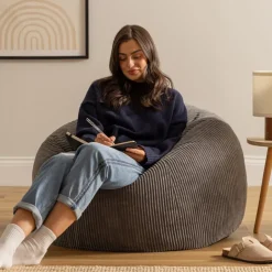 icon Zitzak Kingston - Corduroy Zitzak Volwassenen - Houtskool Hot