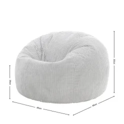 icon Zitzak Kingston - Corduroy Zitzak Volwassenen - Houtskool Hot