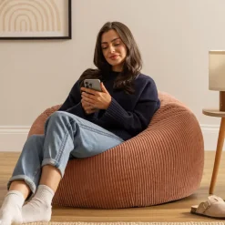 icon Zitzak Kingston - Corduroy Zitzak Volwassenen - Oud roze Outlet