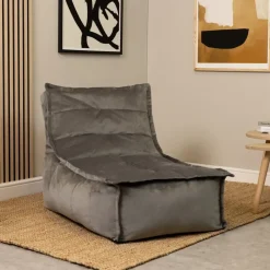 icon Zitzak Lounger Dolce - Fluwelen Zitzak - Houtskool Sale