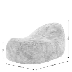 icon Zitzak Lounger Dream - Zitzak van Imitatiebont - Poolwolf Outlet