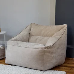 icon Zitzak Natalia - Chenille Zitzak Fauteuil - Beige Sale