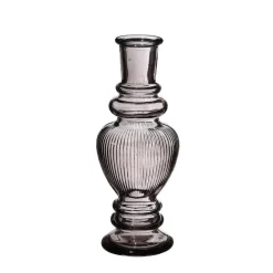Ideas 4 Seasons Bloemenvaas Venice - glas - grijs smoke - D5.7 x H15 cm Sale