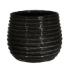 Ideas 4 Seasons Ideas4seasons Plantenpot ribbel - zwart - D14 x H10 cm Online