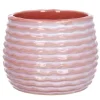 Ideas 4 Seasons Ideas4seasons Plantenpot ribbel - zachtroze - D14 x H10 cm Sale