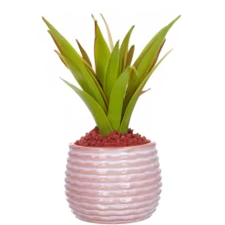Ideas 4 Seasons Ideas4seasons Plantenpot ribbel - zachtroze - D14 x H10 cm Sale