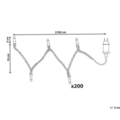 Beliani IGALIKU - LED kerstverlichting - Zwart - 2700 cm - PVC Discount