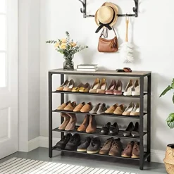 Vasagle Industrieel 5-vaks Schoenenrek, Schoenopberger Online