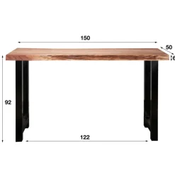 Dimehouse Industriële bartafel boomstam acaciahout Vince 150 cm - Hout - Bruin Sale