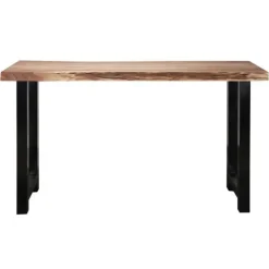 Dimehouse Industriële bartafel boomstam acaciahout Vince 150 cm - Hout - Bruin Sale