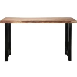 Dimehouse Industriële bartafel boomstam acaciahout Vince 150 cm - Hout - Bruin Sale