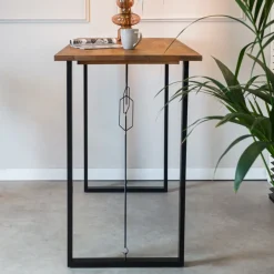 Dimehouse Industriële bartafel Vegas 130x70x110 cm Mangohout - Mangohout - Bruin Hot