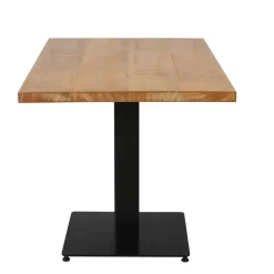 Dimehouse Industriële bistrotafel 60x60 vierkant metaal mangohout 60x60x73 cm Outlet