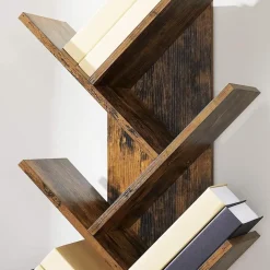 Merkloos Industriële Boekenkast - Vintage - 8 Planken - Hout - Bruin