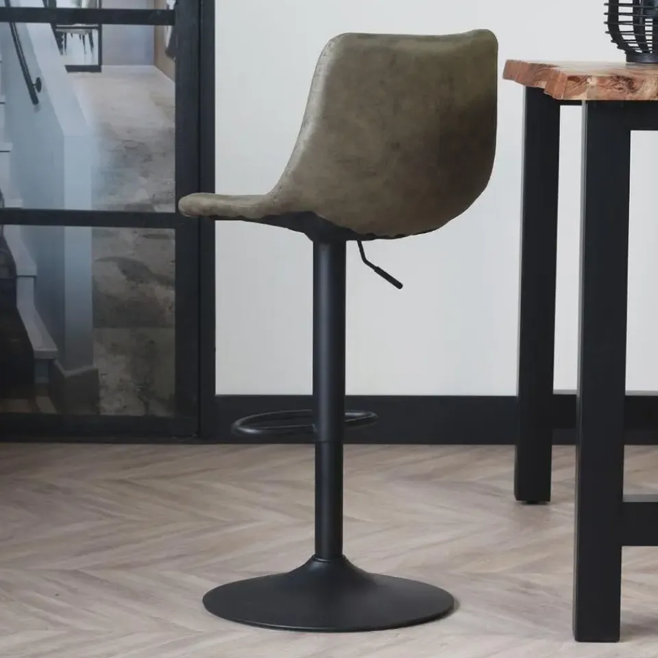 Dimehouse Industriële Draaibare Barkruk Boran Groen - Verstelbaar - Zonder Armleuningen New