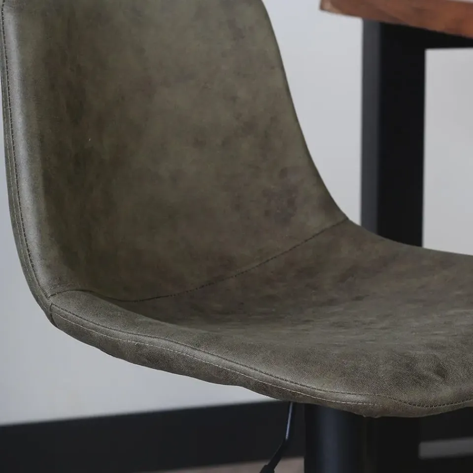 Dimehouse Industriële Draaibare Barkruk Boran Groen - Verstelbaar - Zonder Armleuningen New