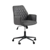Dimehouse Industriële draaibare bureaustoel Novan antraciet - 52x57x87 cm - Stof - Grijs Online