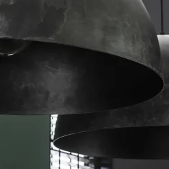 Dimehouse Industriële hanglamp Dacia 2-lichts antraciet rond 60x142x150 cm Metaal Sale